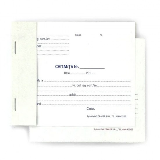 Chitantier A6 2 Exemplare Gold