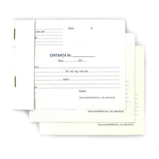 Chitantier A6 3 Exemplare  Gold