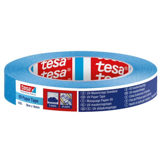 Banda Adeziva Mascare Pp Exterior 50m*19mm Albastra Tesa