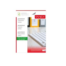 Etichete Autoadezive A4 Tanex, 18/Coala, Colturi Rotunde, 100 Coli/Top, 63.5x46.6 mm, Etichete Adezive, Etichete A4, Etichete Autoadezive in Coala, Hartie Autocolanta A4, Hartie Autoadeziva, Coli de Etichete Autoadezive