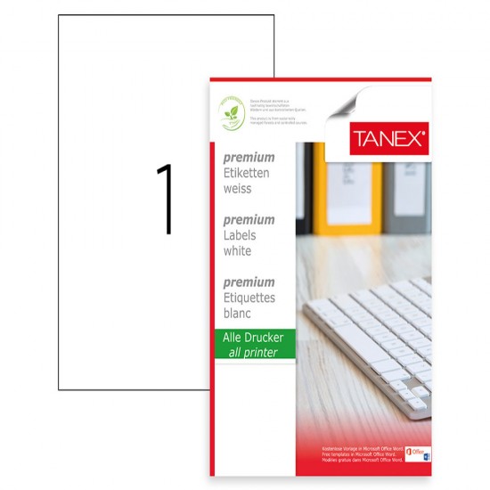 Etichete 1/a3 297*420mm Colturi Drepte 100/top Tanex