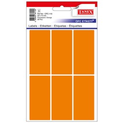 Etichete 33*74mm Colturi Rotunde Portocalii 30/set Tanex
