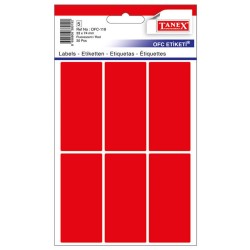 Etichete 33*74mm Colturi Rotunde Rosii 30/set Tanex