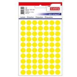 Etichete Rotunde 13mm Galbene 350/tipla Tanex