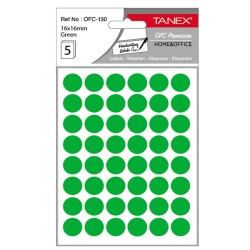 Etichete Rotunde 16mm Verzi 240/tipla Tanex