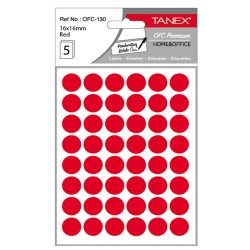 Etichete Rotunde 16mm Rosii 240/tipla Tanex