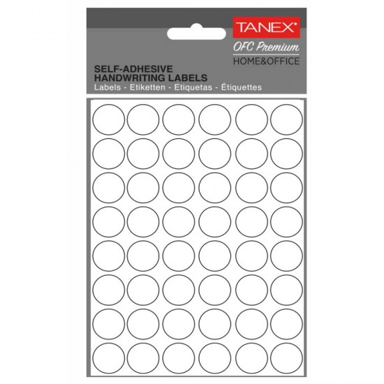 Etichete Rotunde 16mm Albe 480/tipla Tanex