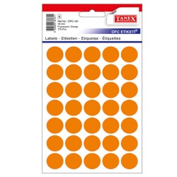 Etichete Rotunde 19mm Portocalii 175/tipla Tanex