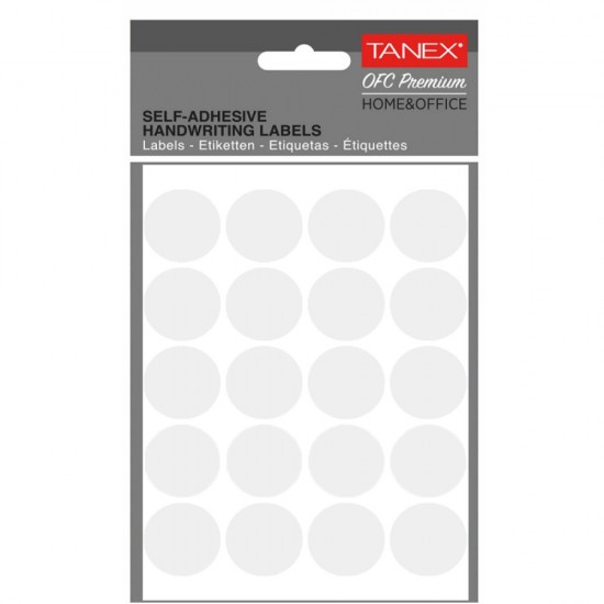 Etichete Rotunde 25mm Albe 200/tipla Tanex
