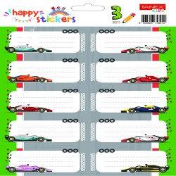 Etichete Scolare 30/set Masini De Curse Tls-749 Tanex