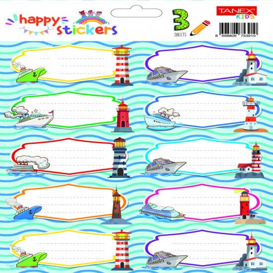 Etichete Scolare 30/set Vapoare Tls-764 Tanex