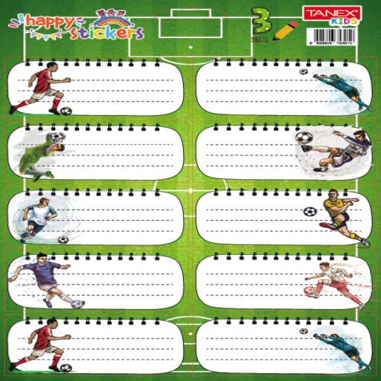 Etichete Scolare 30/set Fotbal Tls-804 Tanex