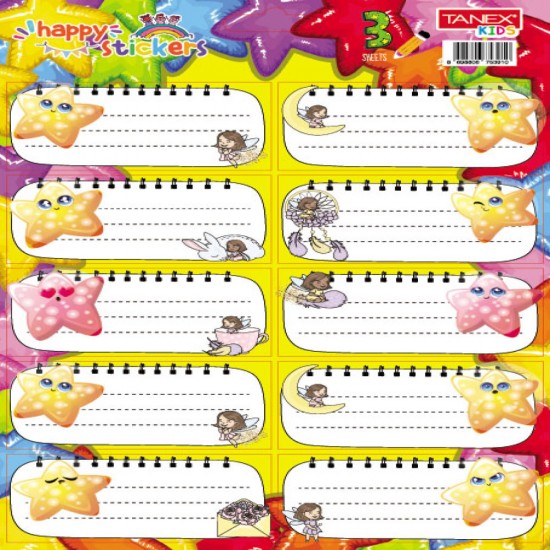 Etichete Scolare 30/set Stars Tls-822 Tanex