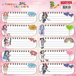 Etichete Scolare 30/set Girls Tls-826 Tanex