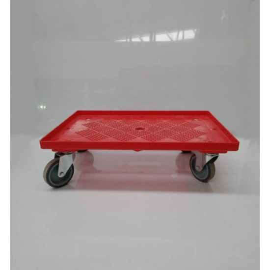 Carucior Transport pentru Lazi de 60x40 cm, 61.6x41.6x17.2 cm, Rosu, Carucior de Transport, Carucior pentru Transport, Carucioare Transport, Carucior Lazi 60x40 cm, Carucior Lazi 600x400 mm, Carucioare pentru Transport, Carucioare de Transport