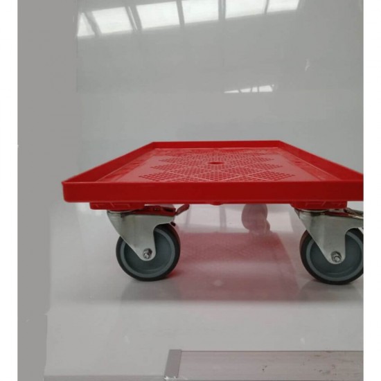 Carucior Transport pentru Lazi de 60x40 cm, 61.6x41.6x17.2 cm, Rosu, Carucior de Transport, Carucior pentru Transport, Carucioare Transport, Carucior Lazi 60x40 cm, Carucior Lazi 600x400 mm, Carucioare pentru Transport, Carucioare de Transport