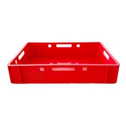 Lada pentru Transport Carne E1 Euro Plastic Rosie, Dimensiuni 600x400x135 mm