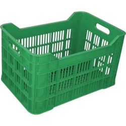 Naveta A101, Plastic HDPE, 35x53x31.5 cm, Verde, Ladita Transport Legume, Ladita Transport Fructe, Ladita Depozitare, Ladita Fructe, Ladita Legume, Ladita Aprozar, Ladita Gradinarit, Ladita Agricultura, Ladita Practica, Lada Plastic HDPE