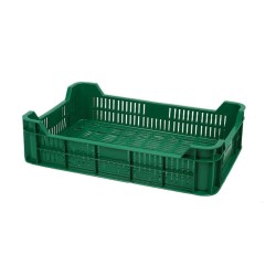Naveta M10, Plastic HDPE, 60x40x15 cm, Verde, Ladita Transport Legume, Ladita Transport Fructe, Ladita Depozitare, Ladita Fructe, Ladita Legume, Ladita Aprozar, Ladita Gradinarit, Ladita Agricultura, Ladita Practica, Lada Plastic HDPE, Ladita Plastic HDPE