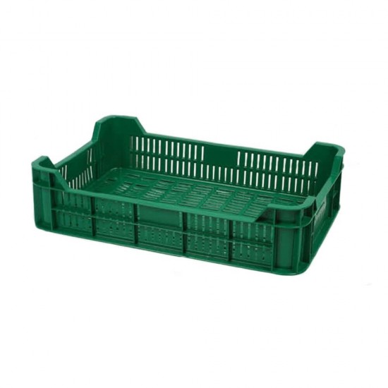 Naveta M10, Plastic HDPE, 60x40x15 cm, Verde, Ladita Transport Legume, Ladita Transport Fructe, Ladita Depozitare, Ladita Fructe, Ladita Legume, Ladita Aprozar, Ladita Gradinarit, Ladita Agricultura, Ladita Practica, Lada Plastic HDPE, Ladita Plastic HDPE