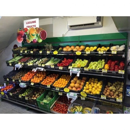 Naveta M10, Plastic HDPE, 60x40x15 cm, Verde, Ladita Transport Legume, Ladita Transport Fructe, Ladita Depozitare, Ladita Fructe, Ladita Legume, Ladita Aprozar, Ladita Gradinarit, Ladita Agricultura, Ladita Practica, Lada Plastic HDPE, Ladita Plastic HDPE