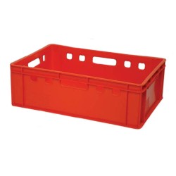 Naveta TIP E2, Transport Carne, Plastic HDPE, 60x40x20 cm, Rosu, Lada Transport Carne, Ladita pentru Transport Carne, Ladita Transport Carne, Naveta Transport Carne, Naveta pentru Transport Carne, Ladita pentru Carne, Ladita Carne, Lada Carne