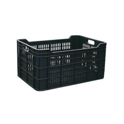 Naveta M30, Plastic HDPE, 60x40x30 cm, Negru, Ladita Transport Legume, Ladita Transport Fructe, Ladita Depozitare, Ladita Fructe, Ladita Legume, Ladita Aprozar, Ladita Gradinarit, Ladita Agricultura, Ladita Practica, Lada Plastic HDPE