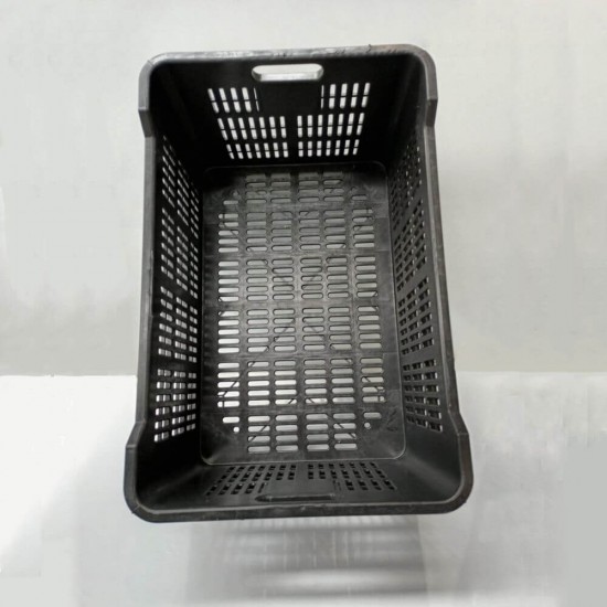 Naveta M30, Plastic HDPE, 60x40x30 cm, Negru, Ladita Transport Legume, Ladita Transport Fructe, Ladita Depozitare, Ladita Fructe, Ladita Legume, Ladita Aprozar, Ladita Gradinarit, Ladita Agricultura, Ladita Practica, Lada Plastic HDPE