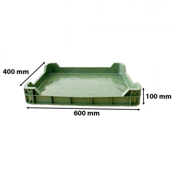 Naveta din Plastic M5 Culoare Verde, Dimensiune 600x400x100 mm