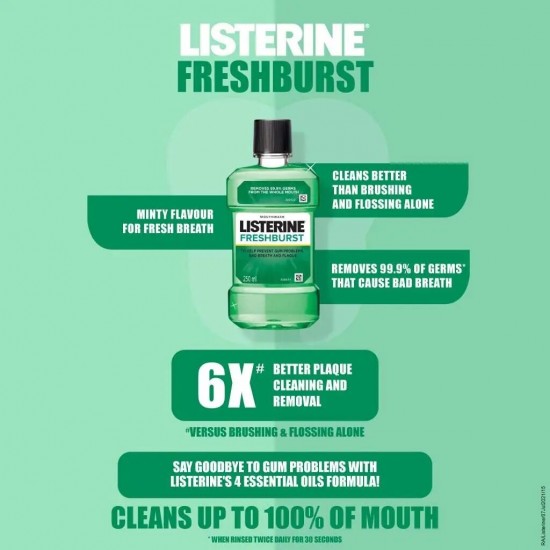 Listerine Apa De Gura Fresh Burst, 250ml