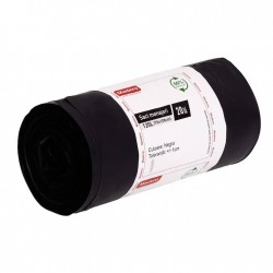 Saci Menajeri In Rola Madero Capacitate 120l, 20 Buc/rola, Culoare Neagra, Folie Ldpe Groasa