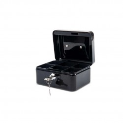 Caseta (cutie) Metalica Pentru Bani, 152 X 125 X 80 Mm, Maul - Neagra