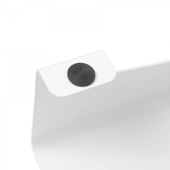 Suport Pentru Picioare, Metalic, Acoperit Cu Pasla, 40x30 Cm, Maul Flair - Alb