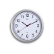Ceas De Perete, D-25 Cm, Cifre Arabe, Cadran Alb, Maul Run - Rama Plastic Argintie