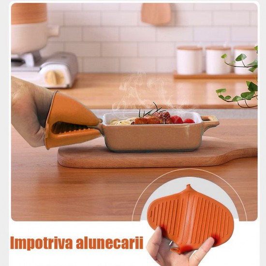 Manusa De Protectie Pentru Cuptor Din Silicon, Culoare Portocaliu