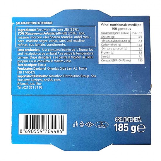 Salata de Ton Dardanel cu Porumb, 185 g