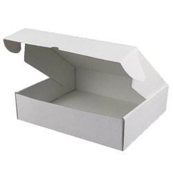 Set 100 Cutii cu Autoformare, 300x260x100 mm, Carton Alb