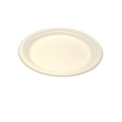 Set 50 Farfurii Biodegradabile, 18 cm, Trestie de Zahar