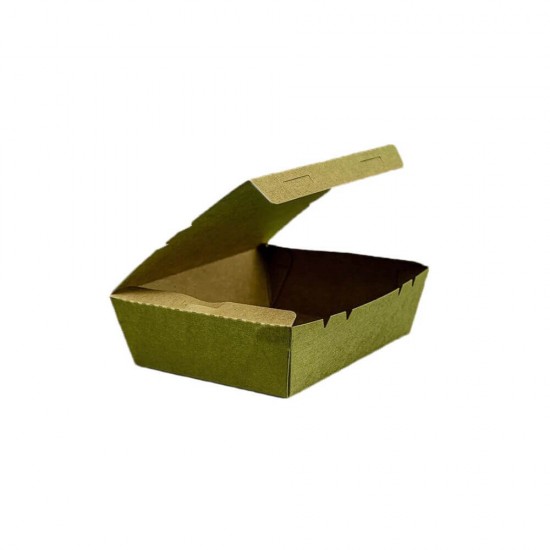 Set 50 Cutii pentru Meniu, 500 ml, Inchidere cu 4 Clapete, Carton Kraft