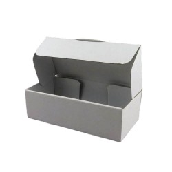 Set 100 Cutii cu Autoformare, 260x200x90 mm, Carton Alb