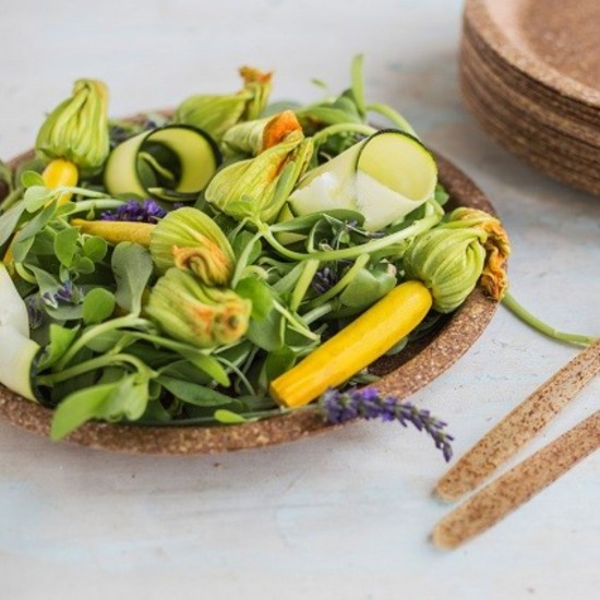 Set 100 Farfurii Biodegradabile, 24 cm, din Tarate de Grau