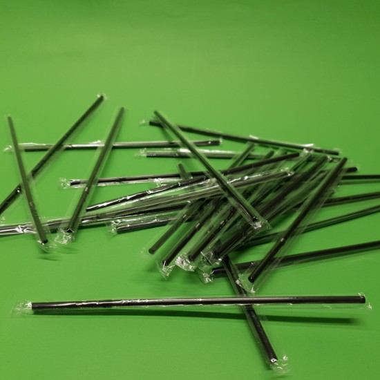 Set 400 Paie Biodegradabile PLA, Flexibile, Negre