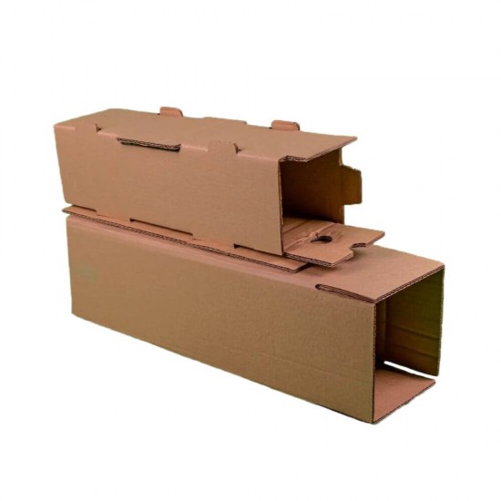Set 50 Cutii pentru 1 Sticla, cu Separator, 130x130x395 mm, Carton CO5 Natur