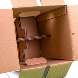 Set 50 Cutii pentru 4 Sticle, cu Separator, 230x230x340 mm, Carton CO5 Natur