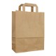 Sacose din Hartie Natur 22x11x28 cm, 250 Buc/Bax - Pungi si Plase cu Maner Flat