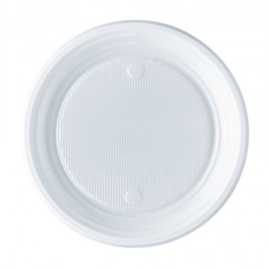 Farfurii Unica Folosinta desert, 20 Buc/Set, Albe, Farfurii Aniversare, Farfurii Petrecere, Set Farfurii de Plastic, Farfurii Plastic de Unica Folosinta, Vesela de Unica Folosinta, Farfurii Plastic pentru Petreceri