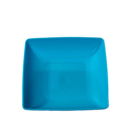 Farfurie Patrata Mica Sterk, 17x17x3 cm, Albastra, Farfurie, Farfurie Plastic, Farfurie din Plastic, Farfurie Mica, Farfurie Mica Plastic, Farfurie Sterk, Farfurie Mica Sterk, Farfuruie Plastic Sterk