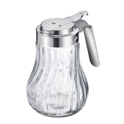 Dozator din Sticla pentru Miere, Dozator din Sticla, Dozator pentru Miere, Dozator de Lapte, Dozator de Zahar, Dispenser pentru Miere, Recipient pentru Miere