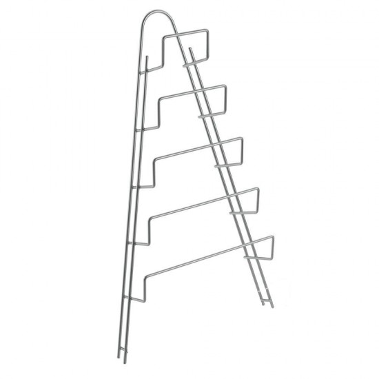 Suport pentru Capace din Metal, Dimensiune 42x23x7 cm, Suport Capace, Suport Capace de Bucatarie, Suport Capace Cromat, Suport Capace de Perete, Suport Capace Inox, Suport 5 Capace