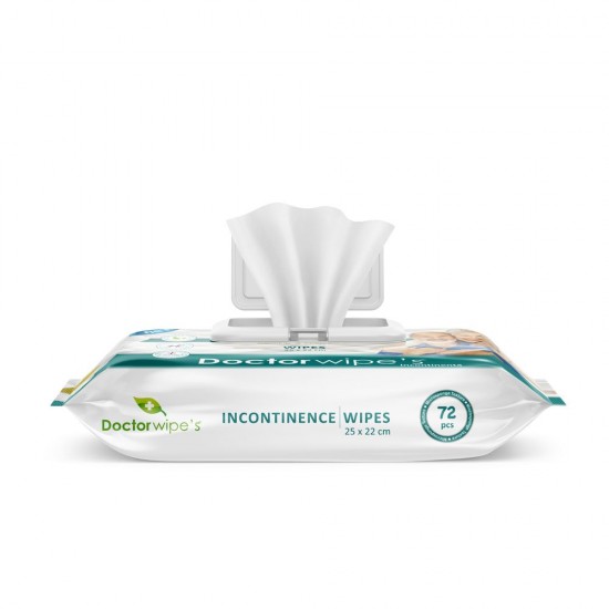 Servetele Umede DOCTOR WIPE'S Incontinence, 72 Buc/Pachet, Servetele Umede, Servetele Umede pentru Persoane Adulte, Servetele Umede pentru Adulti, Servetele Umede DOCTOR WIPE'S, Servetele Umede Adulti DOCTOR WIPE'S